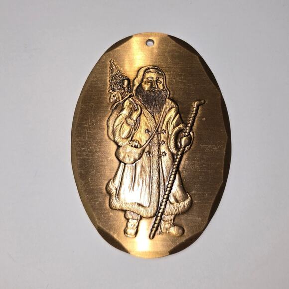 1st Edition Santa 1993 Wendell August Forge Bronze Father Christmas Ornament - Picture 4 of 7